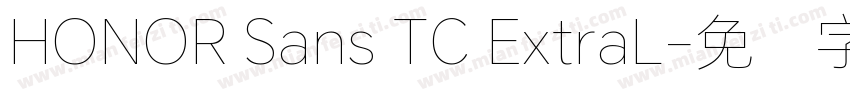 HONOR Sans TC ExtraL字体转换